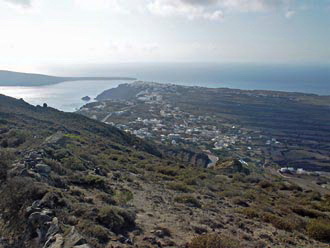 Вид на северную часть Санторина