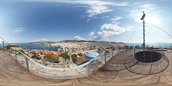 Круговая панорама из крепости Кавалы (2). Нажмите на картинку для перехода