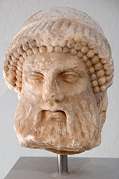 Лименас, археологический музей, голова Гермеса