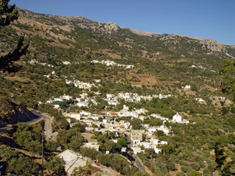 The villages on the slope of the mountain