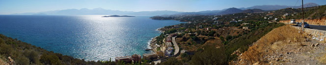 View from the top in the direction of Agios Nikolaos