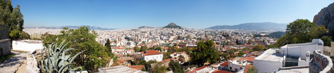 Вид на Афины