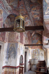 Frescos before the entrance to the church 