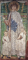 Георгий с двумя детьми. Мозаика VII в.