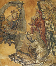 Храм Св. Апостолов. Сошествие во ад (фрагмент), XIV в.