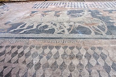 Древняя Пелла, фрагмент мозаики «Похищение Елены»